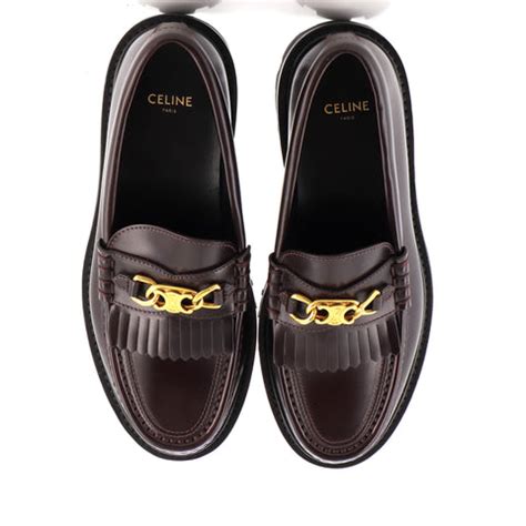 celine brown loafers|Celine leather loafer.